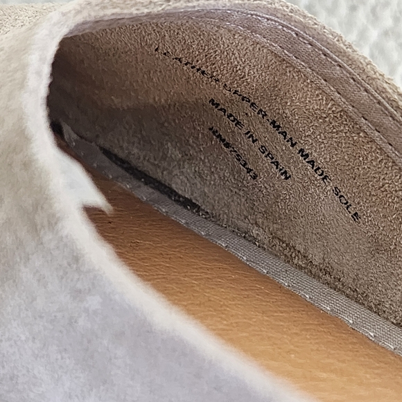 NWOT Verbenas Platform Wedge Espadrille Sandal Strap on Neutral Suede US 9.5 - Picture 9 of 12